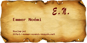 Emmer Noémi névjegykártya